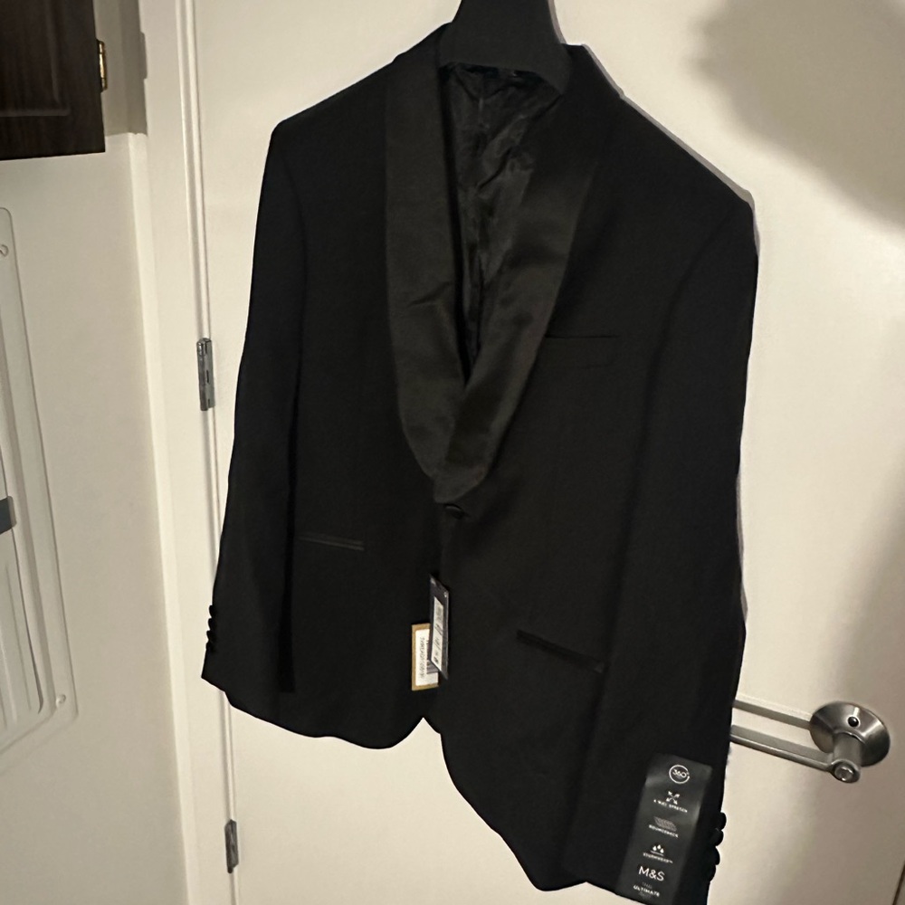 Men’s shawl collar black tuxedo Marks & Spencer British
